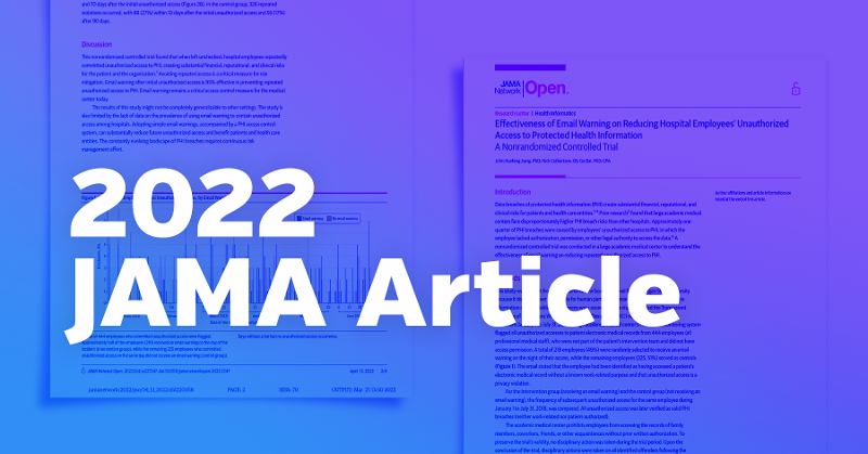 Effectiveness of Email Warning on Reducing Hospital Employees’ Unauthorized Access to Protected Health Information